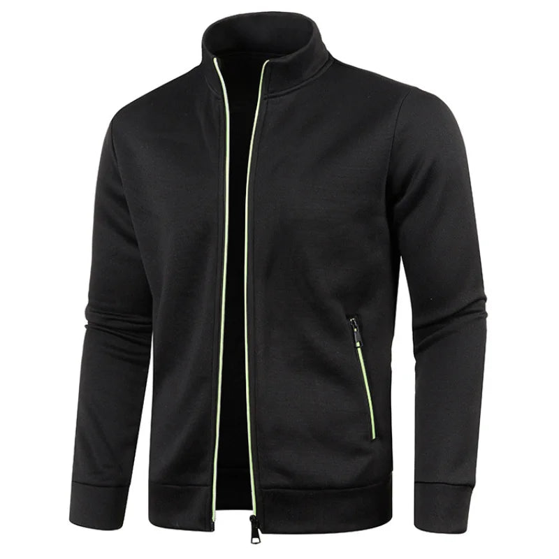 Ramil – Heren Sweatvest met Hoge kraag en Rits