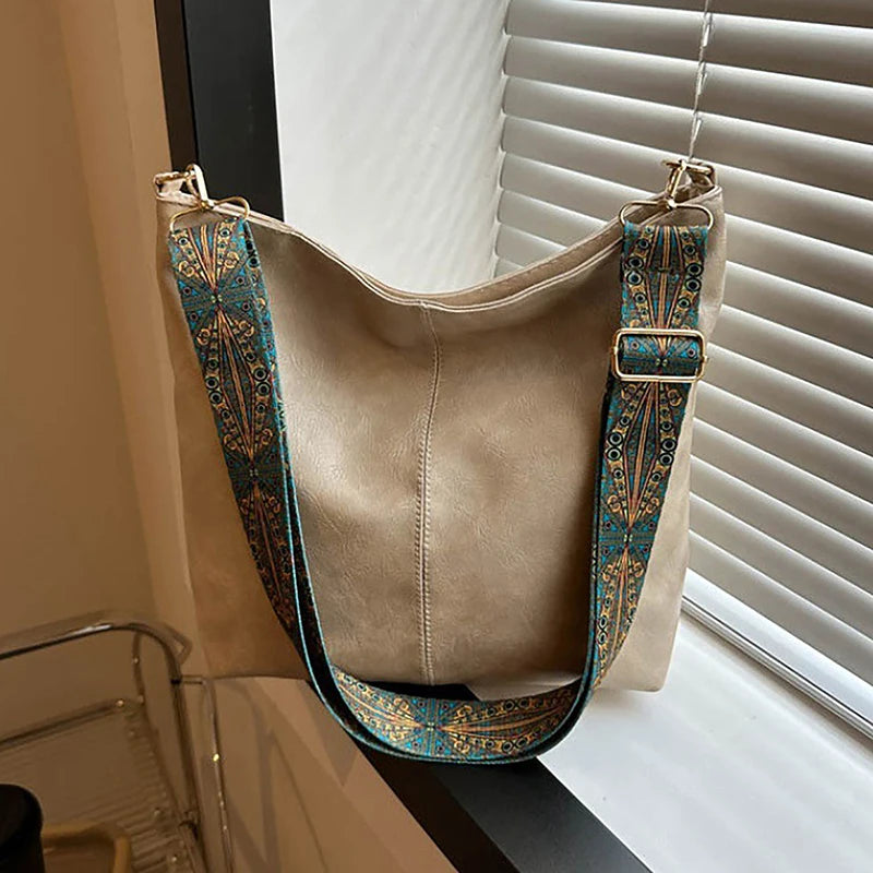 Elena – Ruime Vintage Dames Schoudertas
