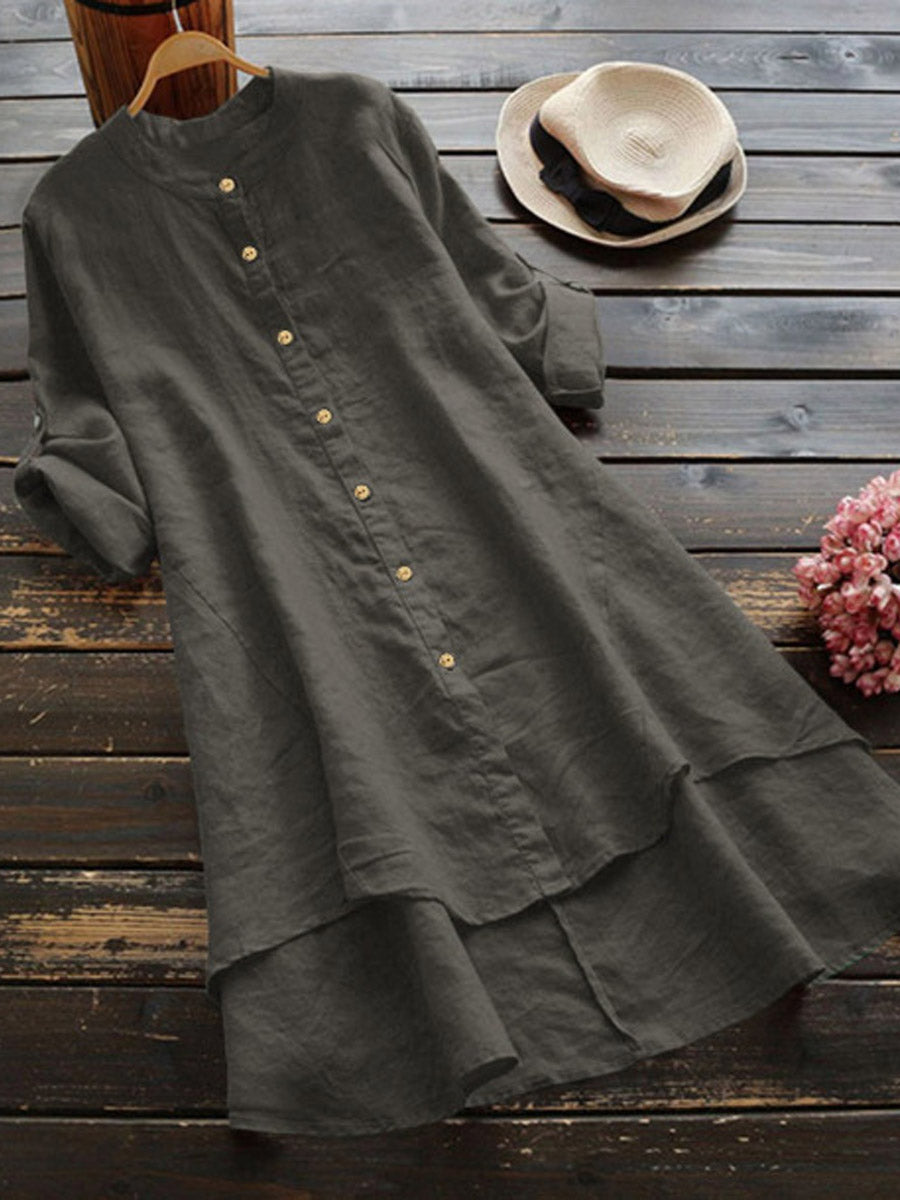 Jane – Relaxed-Fit Dames Linnen Overhemdjurk