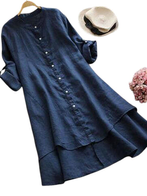 Jane – Relaxed-Fit Dames Linnen Overhemdjurk