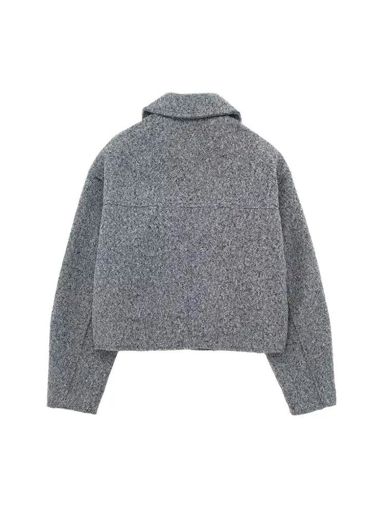 Andrea – Vintage Stijl Dames Cropped Jas met Rits