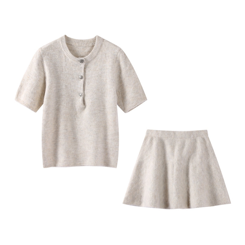 Isabella – Modieuze Gebreide Twee-Delige Rok Set voor Vrouwen