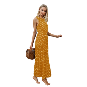 Isabella – Bohemian Mouwloze Chiffon Jurk voor Dames