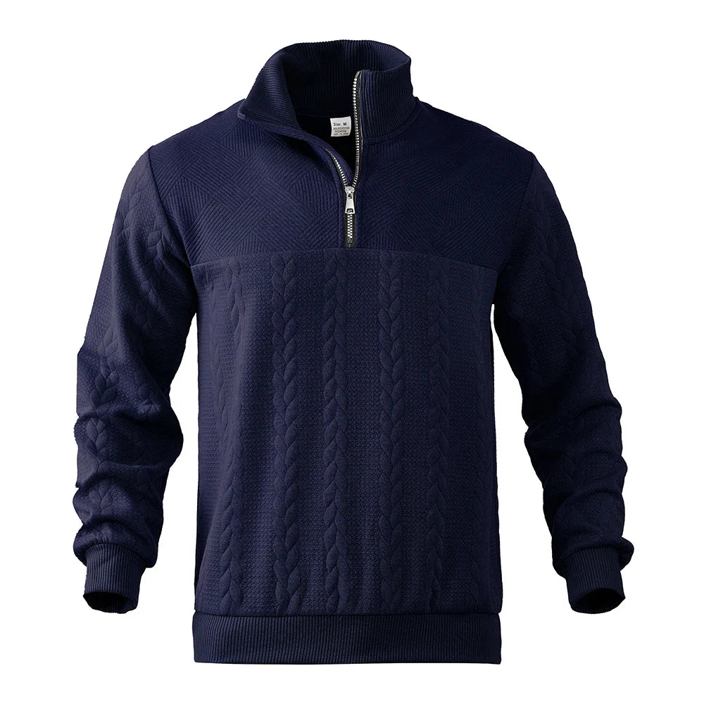 Lorenzo – Heren Trui met Relaxte Pasvorm en Stijlvolle Quarter-Zip