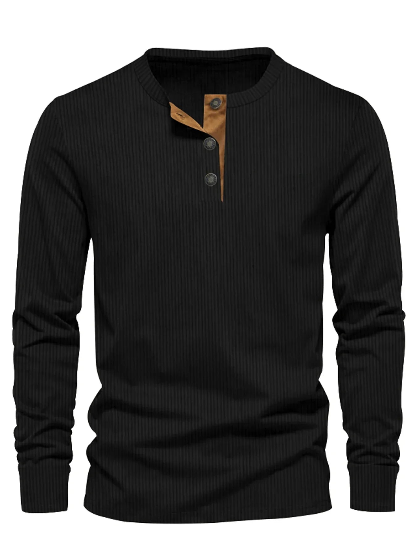 Kristoff – Ribgebreide Henley Heren Trui