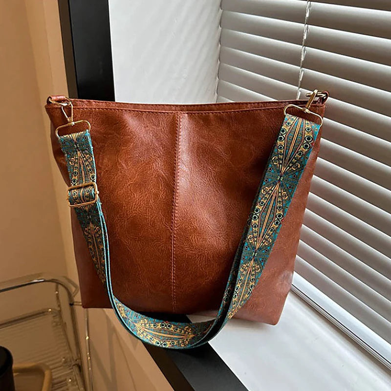 Elena – Ruime Vintage Dames Schoudertas