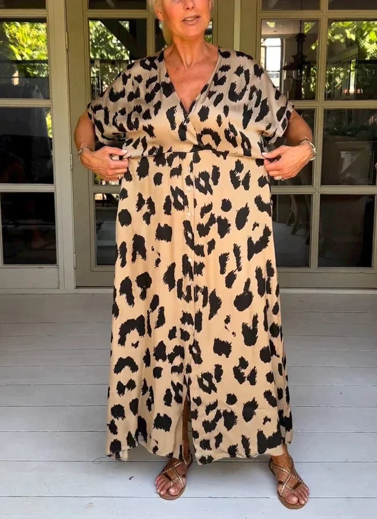 Dierenprint jurk deals