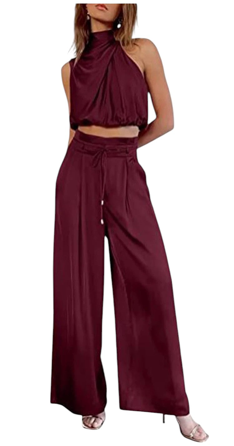 Maliyah – Vrouwenset met Zijdezachte Plissé Look