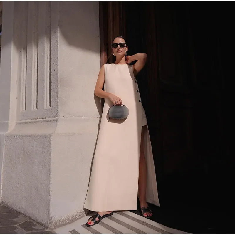 Sophia – Elegante Mouwloze Maxi Jurk voor Dames