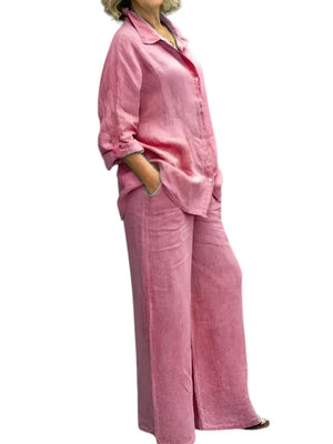 Calista – Dames Linnen Shirt & Broek Set