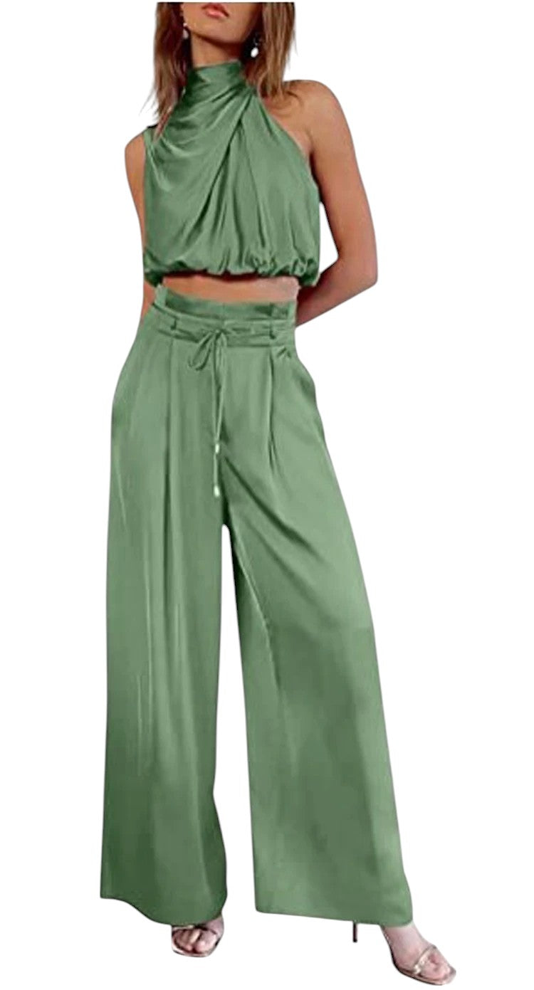 Maliyah – Vrouwenset met Zijdezachte Plissé Look