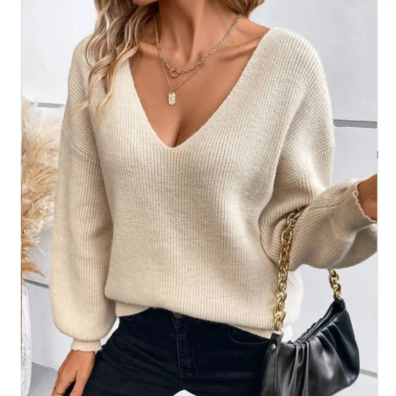 Amelia – Open Rug Gebreide Damestrui met Vetersluiting