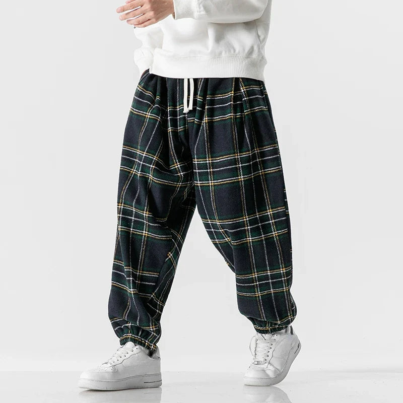 Lorenzo – Relaxte Heren Geruite Sweatpants