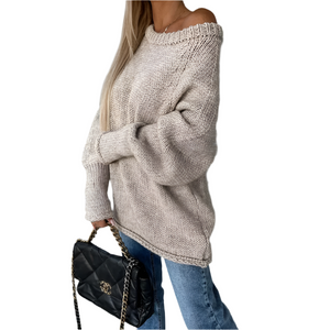 Diana – Losvallende Off-Shoulder Gebreide Damestrui