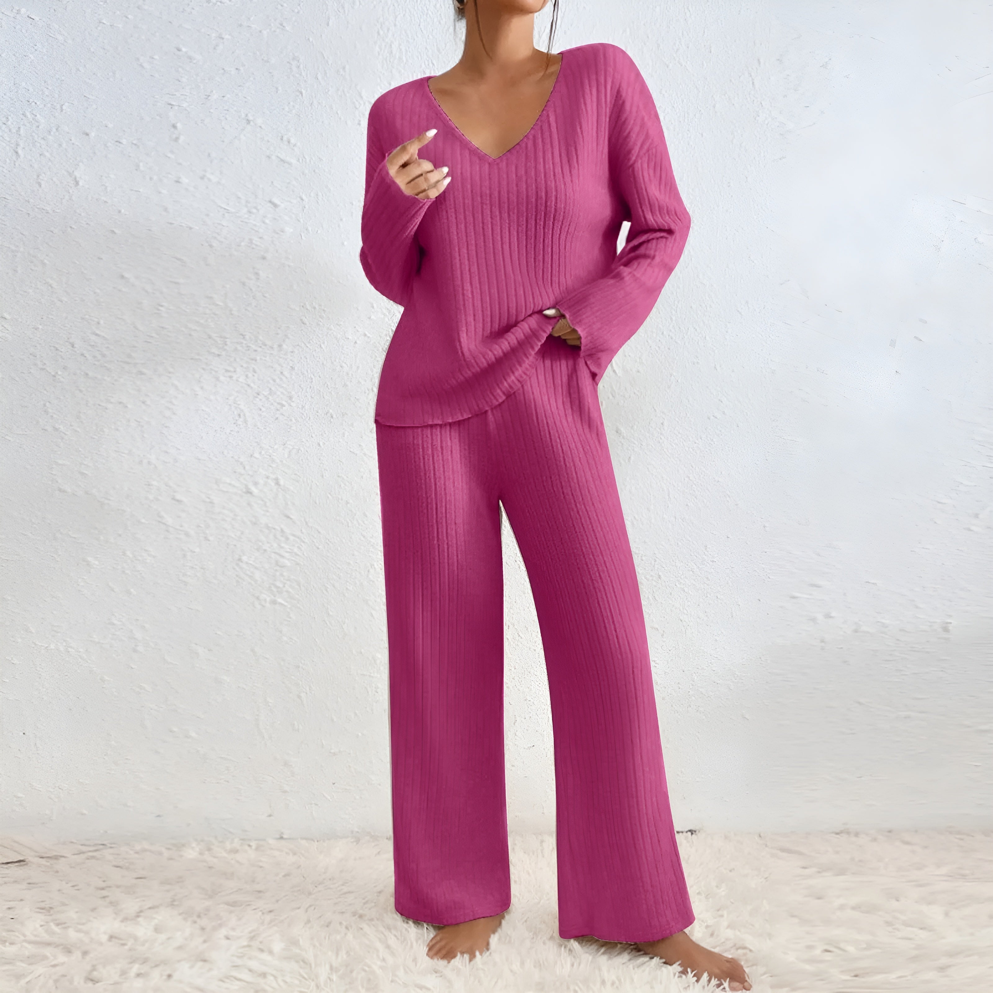 Elena – Comfortabele Gebreide Dames Loungewear Set