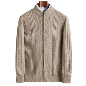 Raffy – Gebreide Heren Zip-Trui met Stretch en Warmte