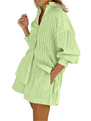 Gretchen – Elegante Zomer Set voor Vrouwen met Jacquard Look