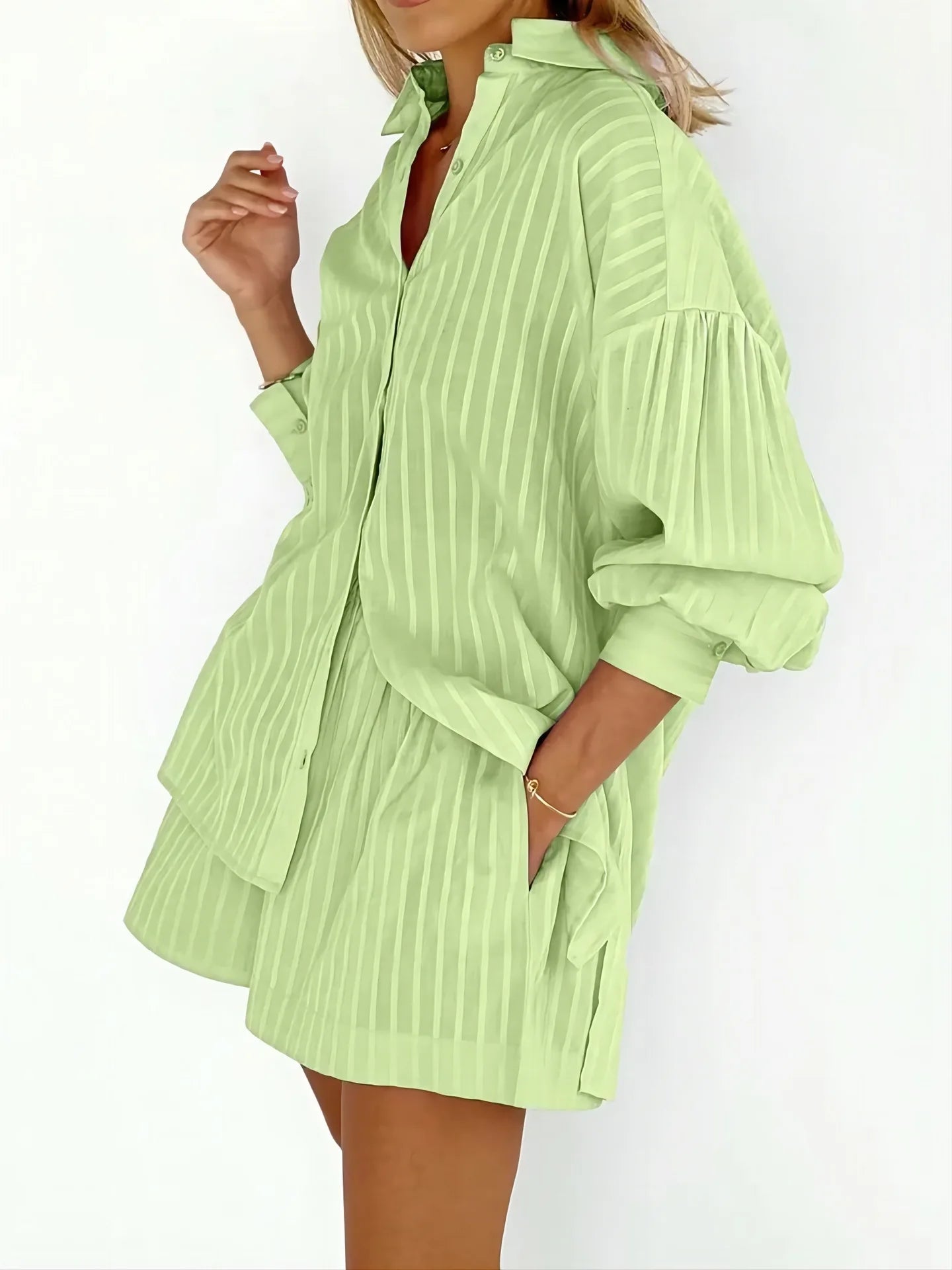 Gretchen – Elegante Zomer Set voor Vrouwen met Jacquard Look