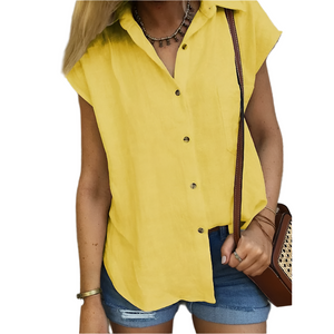 Camila – Oversized Mouwloze Dames Top voor de Zomer