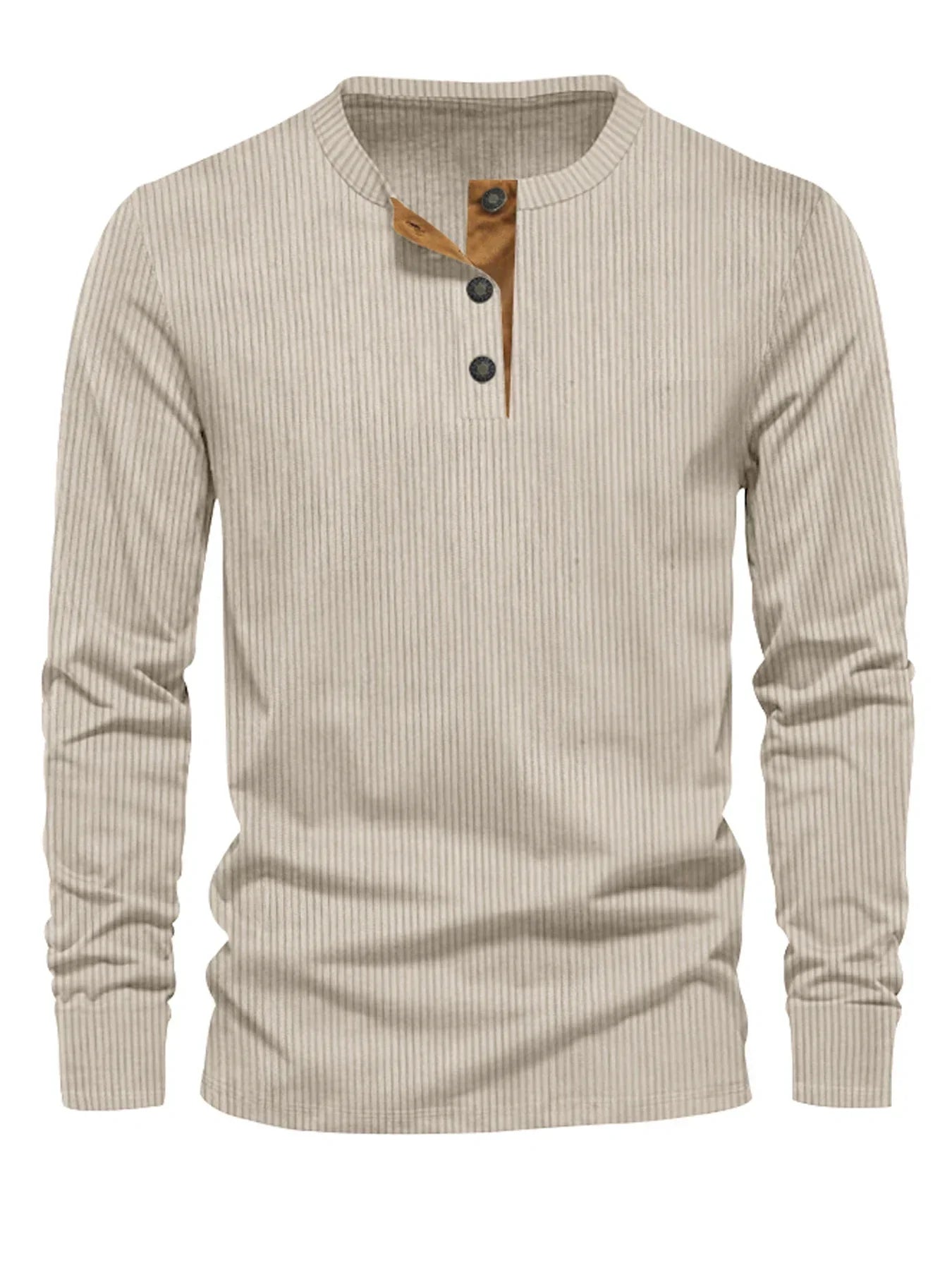 Kristoff – Ribgebreide Henley Heren Trui