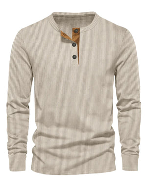 Kristoff – Ribgebreide Henley Heren Trui