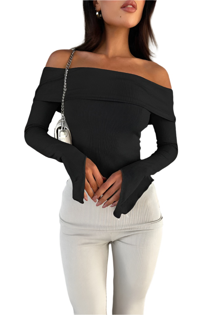 Isabella – Slim Fit Off-Shoulder Damesblouse