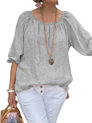 Ruffa – Luchtig Plus-Size Dames T-shirt van Katoen-Hennep