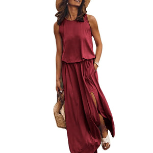 Keysie – Luchtige Mouwloze Maxi Zomerjurk voor Dames