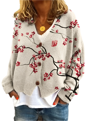 Zoey – Damesvest met Abstracte Print van Lichtgewicht Stof