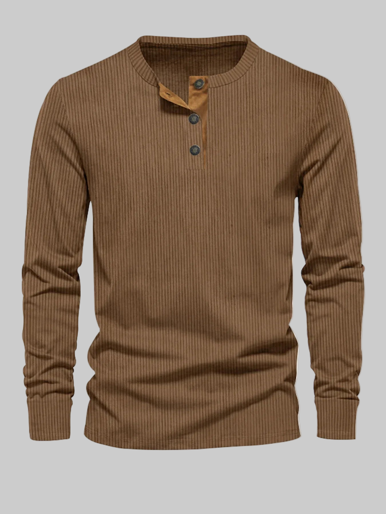 Kristoff – Ribgebreide Henley Heren Trui