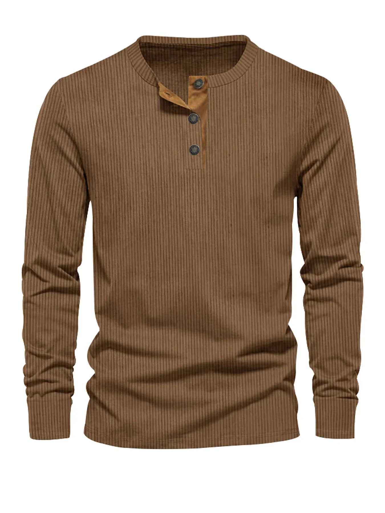 Kristoff – Ribgebreide Henley Heren Trui
