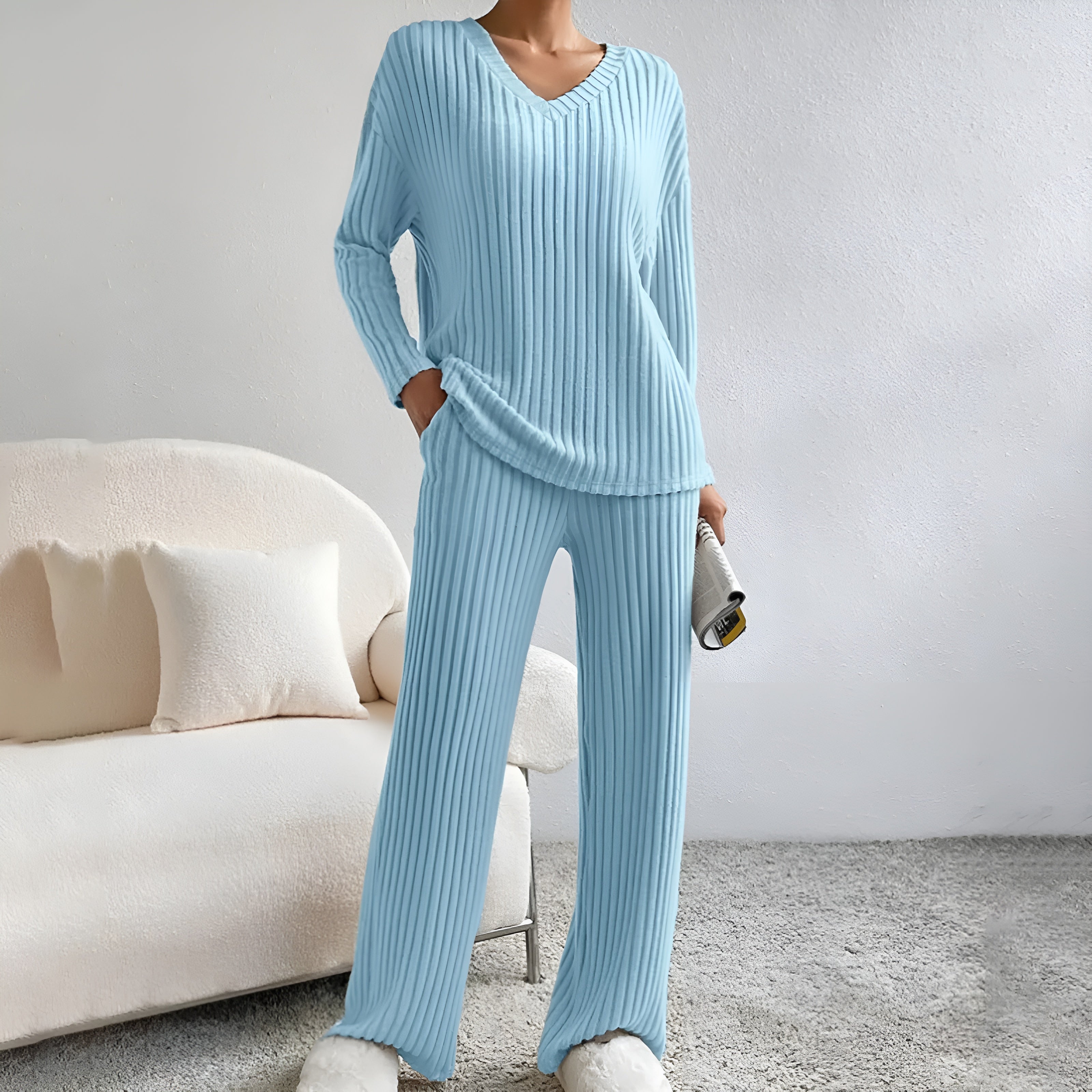 Elena – Comfortabele Gebreide Dames Loungewear Set