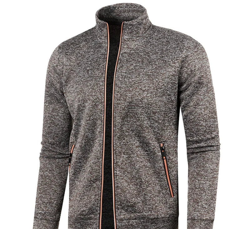 Ramil – Heren Sweatvest met Hoge kraag en Rits
