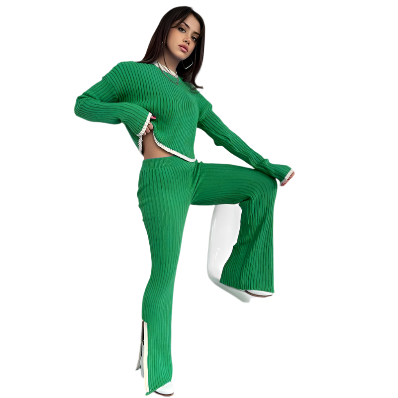 Desirée – Gebreide Dames Lounge Set met Elegante Pasvorm
