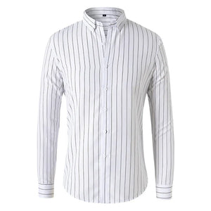Colvani – Gestreept Slim Fit Overhemd voor Heren