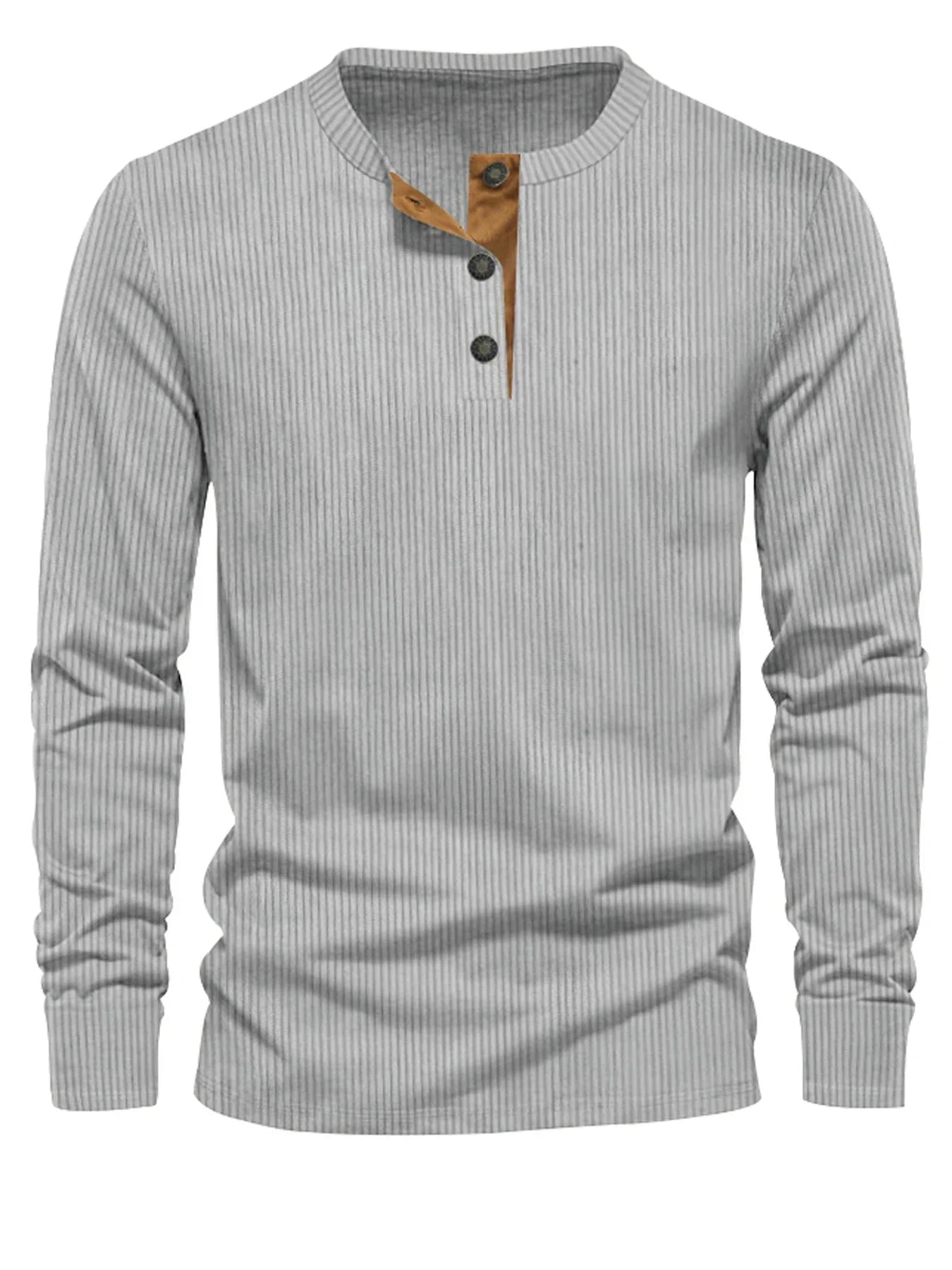 Kristoff – Ribgebreide Henley Heren Trui