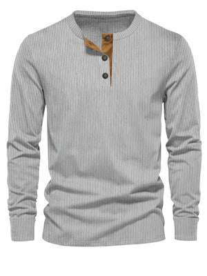 Kristoff – Ribgebreide Henley Heren Trui