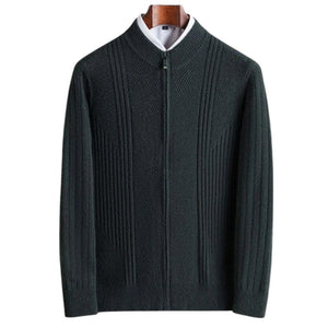 Raffy – Gebreide Heren Zip-Trui met Stretch en Warmte