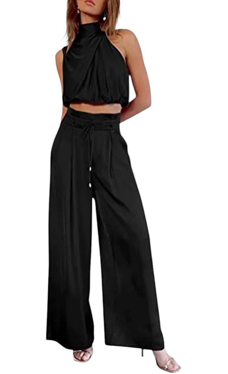 Maliyah – Vrouwenset met Zijdezachte Plissé Look