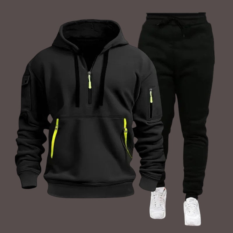 Cassian – Utility-Fit Heren Trainingspak met Hoodie en Joggingbroek