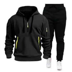 Cassian – Utility-Fit Heren Trainingspak met Hoodie en Joggingbroek