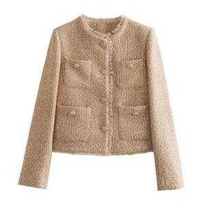 NinoBelli Chique Tweed Jas Voor Vrouwen