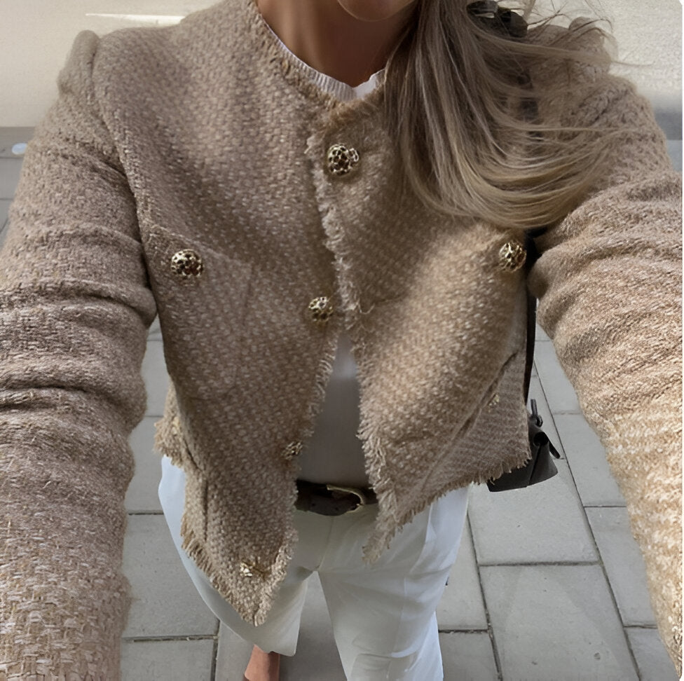 NinoBelli Chique Tweed Jas Voor Vrouwen