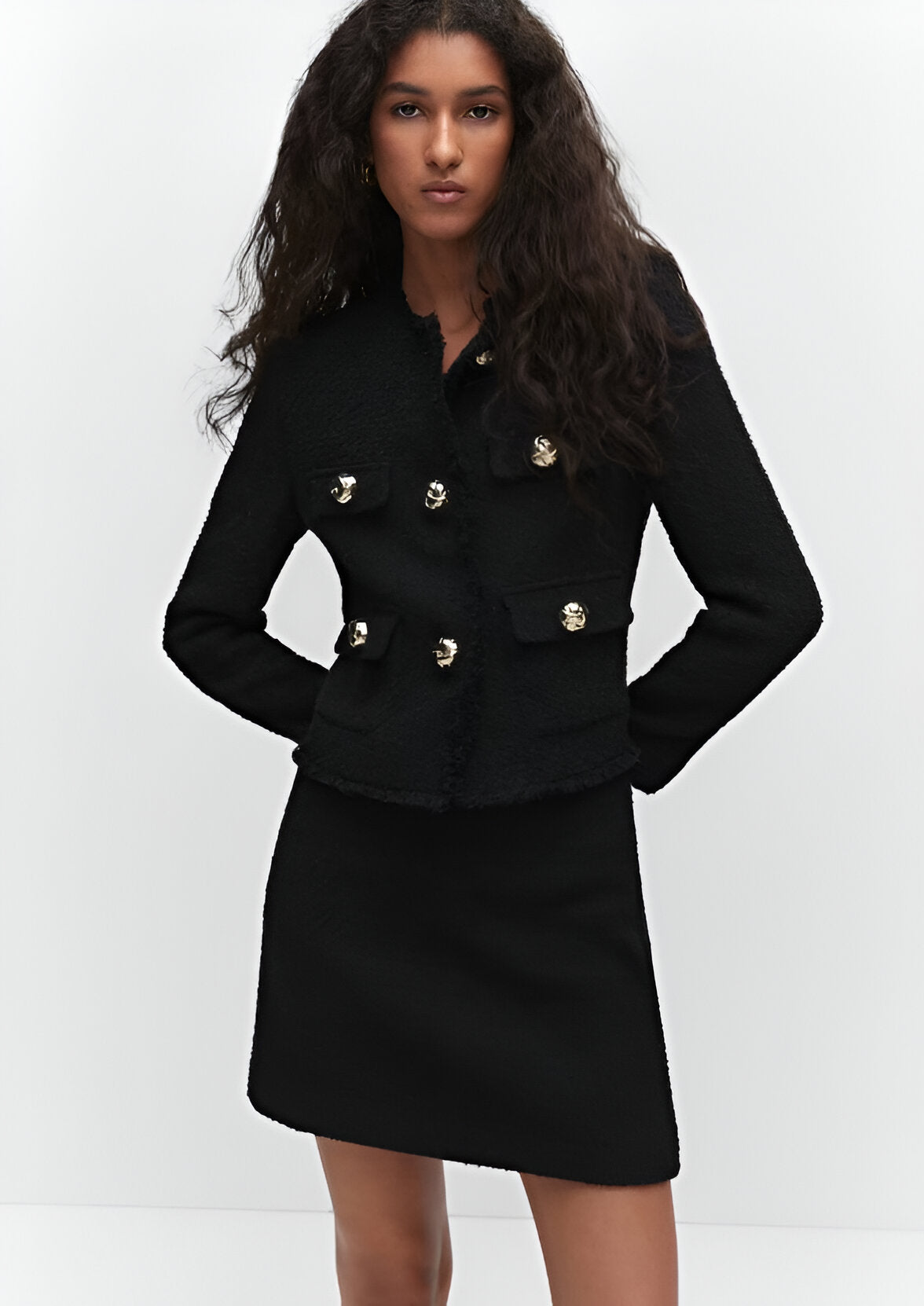 NinoBelli Chique Tweed Jas Voor Vrouwen