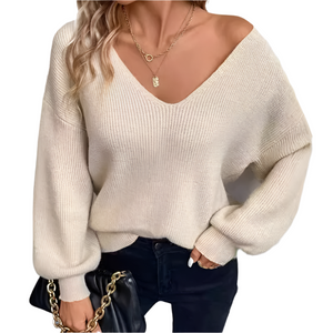 Amelia – Open Rug Gebreide Damestrui met Vetersluiting