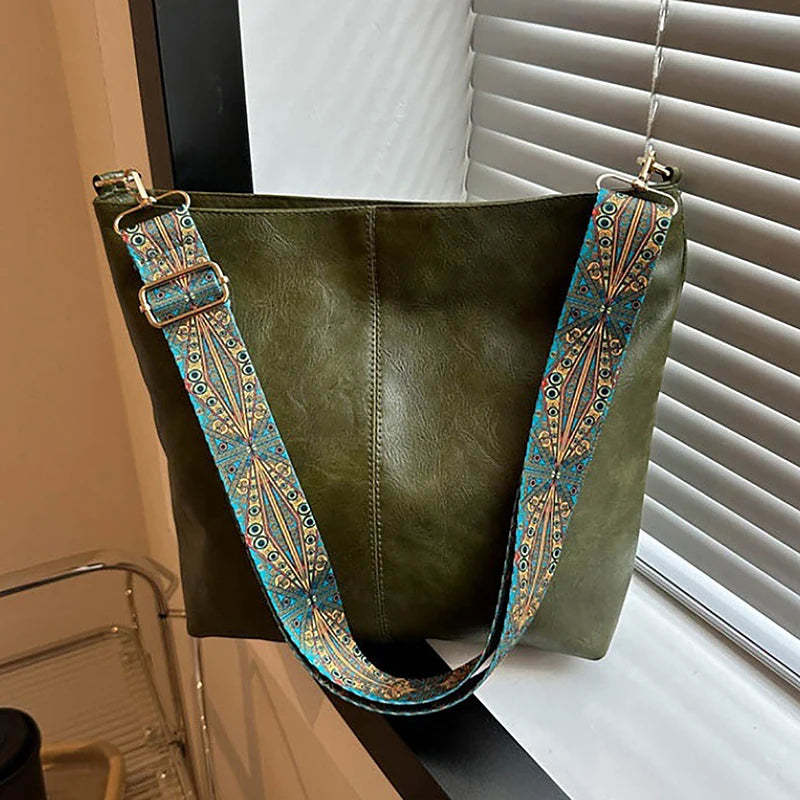 Elena – Ruime Vintage Dames Schoudertas