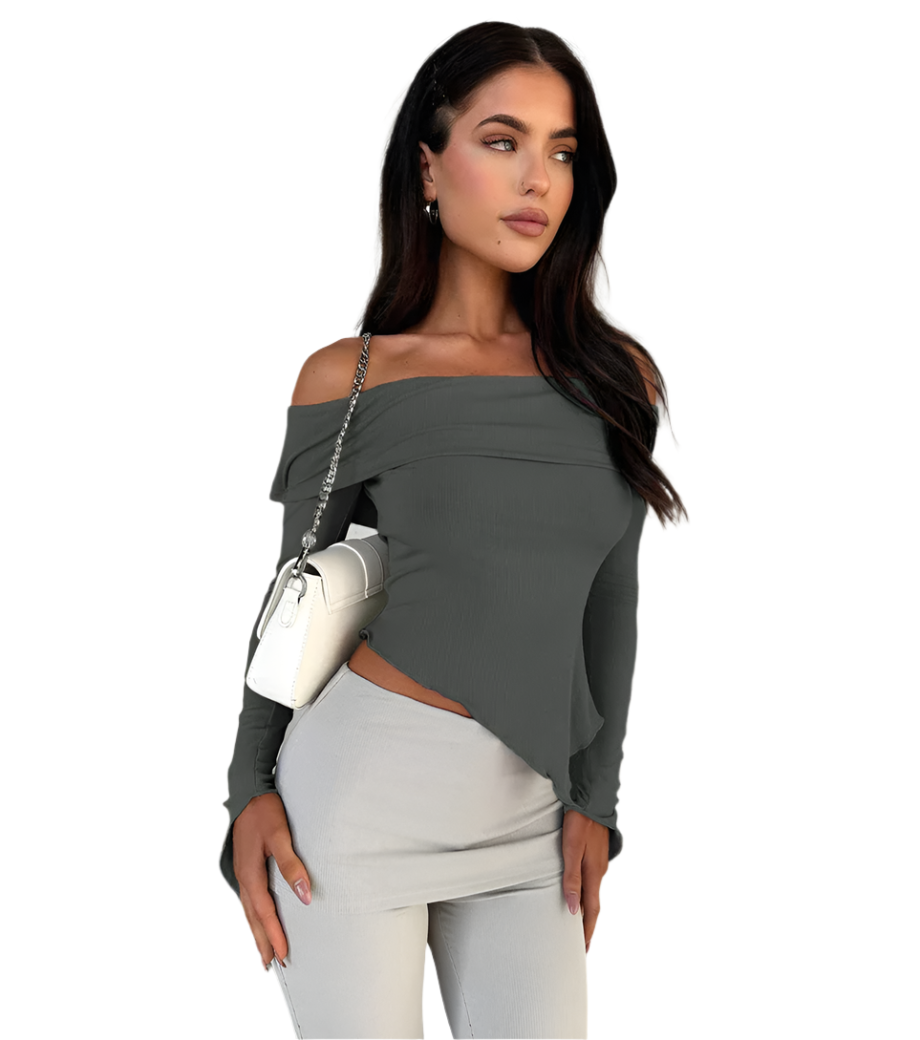 Isabella – Slim Fit Off-Shoulder Damesblouse