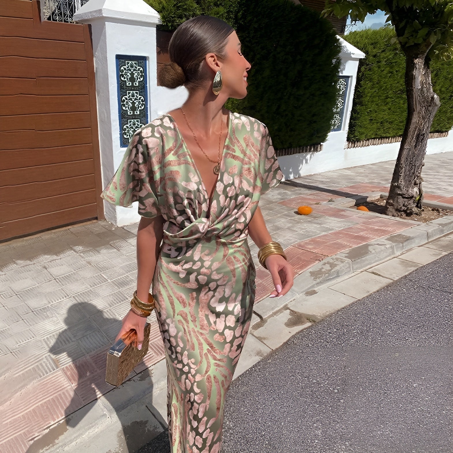 Harper – Luchtige Dames Chic V-Hals Jurk