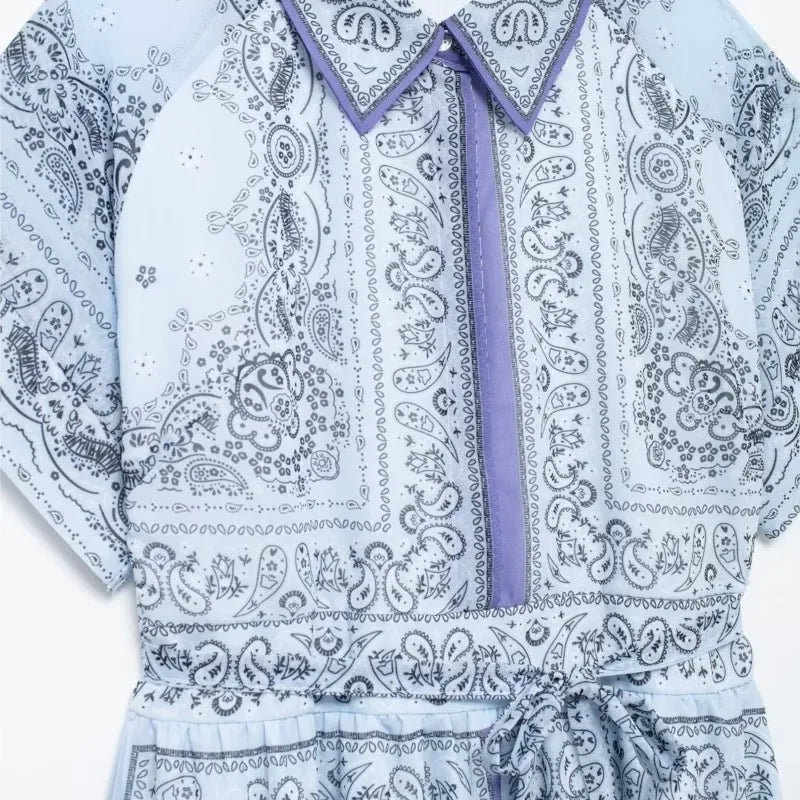 Regine – Lichtgewicht Zomerse Chiffon Jurk voor Dames met Print