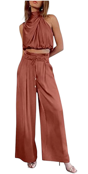 Maliyah – Vrouwenset met Zijdezachte Plissé Look
